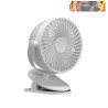VENTILADOR SOBREMESA CON PINZA PEÑAFIEL BLANCO 5W, 3+1VEL, RECARGABLE ALIMENTACION USB 5ASPAS MOTOR DC 18X16X13cm INALAMBRICO