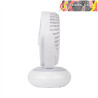 VENTILADOR INALAMBRICO SOBREMESA BENGALI BLANCO 5W 3VEL RECARGABLE C/LUZ, ALIMENT.USB, FIJO Y ROTATORIO 3ASPAS 27X23X16cm