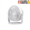 MINIVENTILADOR SOBREMESA BRETAÑA BLANCO 5W 3+1VELOCIDADES RECARGABLE ALIMENTACION USB ORIENTABLE 5ASPAS 17X15X11,5cm