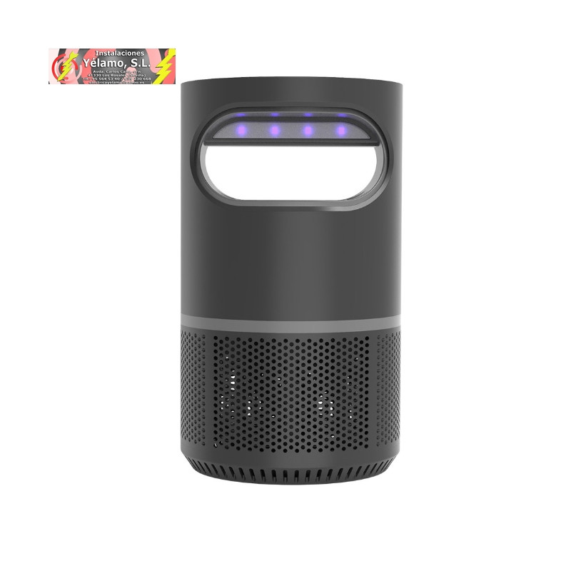 MATA INSECTOS LUMBRE 3W NEGRO ESTILO INHALE 21,5X12X12 cm 8XLED ULTRAVIOLETA INDOOR