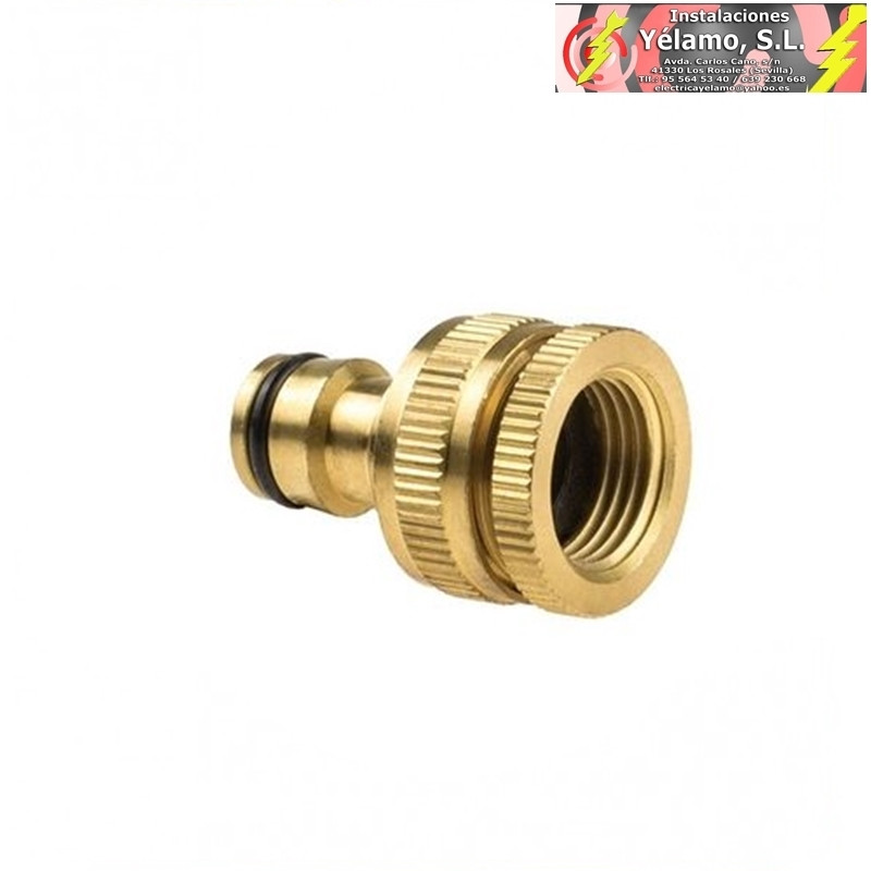 CONECTOR GRIFO 1/2'' - 3/4'' LATON