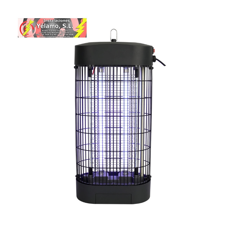 MATA INSECTOS ELECT.TORRIDO 16W NEGRO LUZ ULTRAVIOLETA FACIL LIMPIEZA