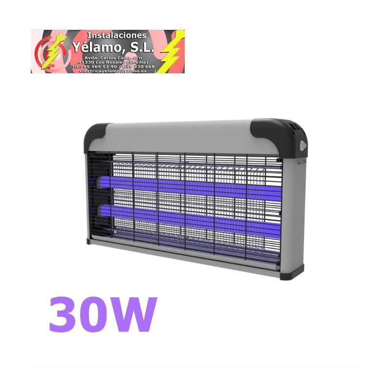 MATA INSECTOS ELECTRICO DIABLO 30W 2XUV CON CADENA ALCANCE 60m² 26,6X49X8,5cm FACIL LIMPIAR