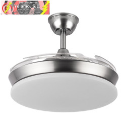 VENTILADOR DC TRIDENTE MINI 59W NIQUEL 4ASPAS DESP.91D 6980LM REG.INTENSIDAD REMOTO+TEMPORIZADOR+MEMORIA 3000-4000-6000K