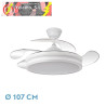 VENTILADOR BAYOMO 59W 6980LM BLANCO 4 ASPAS DESP. 34,5/42X50/107 D. 3 COLOR. DC.REMOTO+REG.INTENSIDAD