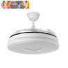 VENTILADOR DC DANI 59W 6980LM BLANCO 4ASPAS 6VELOCIDADES 107D 3000-4000-6000K REMOTO+REG.INTENSIDAD+MEMORIA+TEMPORIZADOR 24