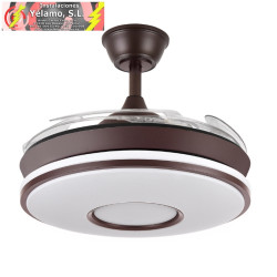 VENTILADOR DC DANI MINI 59W MARRON 4ASP 91D 6980LM 3000-4000-6000K REG.INTENSIDAD REMOTO,MEMORIA,TEMPORIZADOR