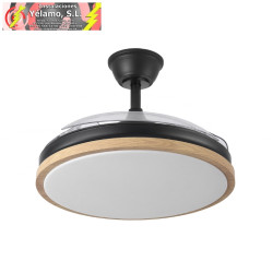 VENTILADOR DC EVROS 59W 6980LM NEGRO/HAYA 107D 3ASP.DESPLEGABLES 3000-4000-6000K REMOTO+TEMP+MEMORIA