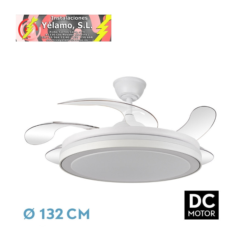 VENTILADOR DC ESPARTA MAXI 80W 10255LM BLANCO 132D 5ASPAS 3000-4000-6000K REMOTO+TEMPORIZADOR+MEMORIA