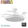 VENTILADOR DC ESPARTA MAXI 80W 10255LM BLANCO 132D 5ASPAS 3000-4000-6000K REMOTO+TEMPORIZADOR+MEMORIA
