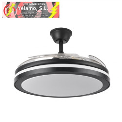 VENTILADOR DC ESPARTA MAXI 80W 10255LM NEGRO 132D 5ASPAS 3000-4000-6000K REMOTO+TEMPORIZADOR+MEMORIA