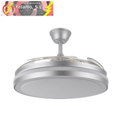 VENTILADOR DC ESPARTA MAXI 80W 10255LM PLATA 132D 5ASPAS 3000-4000-6000K REMOTO+TEMPORIZADOR+MEMORIA