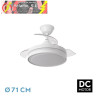 VENTILADOR DC ESPARTA PEQUE 44W 5182LM BLANCO 72D 3ASPAS 3000-4000-6000K REMOTO+TEMPORIZADOR+MEMORIA