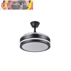 VENTILADOR DC ESPARTA PEQUE 44W 5182LM NEGRO 72D 3ASPAS 3000-4000-6000K REMOTO+TEMPORIZADOR+MEMORIA