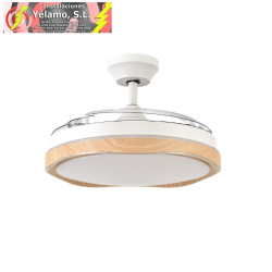 VENTILADOR DC BLONDI BLANCO/HAYA 72W 3ASPAS 107D 7200LM 6VEL 3000K,4500K,6000K, REMOTO+TEMPORIZADOR+MEMORIA