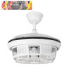VENTILADOR DC TORNADO MINI BLANCO 3XE27 91 D 3ASPAS DESPLEGABLES 6VELOCIDADES C/REMOTO Y TEMPORIZADOR