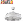 VENTILADOR DC TURIA 72W 6120LM BLANCO 3 ASPAS DESPLEGABLES 32/47X50/110D. 3 COLORES C/REMOTO+TEMPORIZADOR+MEMORIA