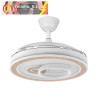 VENTILADOR DC SULTAN 68W BLANCO/HAYA 3 ASPAS DESPLEGABLES 107D 4960LM 3000-4500-6500K RE.INTENSIDAD+REMOTO+MEMORIA+TEMPORIZADOR