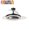 VENTILADOR DC SULTAN 68W NEGRO/MADERA 3ASPAS DESPLEGABLES 4960LM 3000-4500-6500K REG.INTENSIDAD+REMOTO+MEMORIA+TEMPORIZADOR