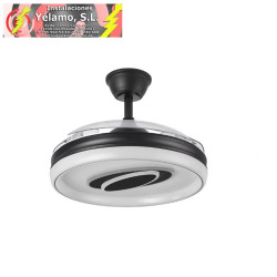 VENTILADOR DC MARACANA 57W NEGRO 3ASPAS 107D 5980LM 3000-4500-6500K REG.INTENSIDAD+REMOTO+MEMORIA+TEMPORIZADOR