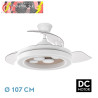 VENTILADOR DC CUPIDO 55W BLANCO/HAYA 3ASPAS 107D 4960LM 3000-4500-6500K REG.INTENSIDAD+REMOTO+MEMORIA+TEMPORIZADOR