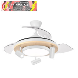 VENTILADOR DC GLADIATOR 37+15W BLANCO/HAYA 3ASPAS 107D 3980LM 3000-4500-6500K REMOTO+MEMORIA+TEMPORIZADOR