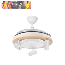 VENTILADOR DC GLADIATOR 37+15W BLANCO/HAYA 3ASPAS 107D 3980LM 3000-4500-6500K REMOTO+MEMORIA+TEMPORIZADOR