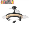 VENTILADOR DC GLADIATOR 37+15W NEGRO/MADERA 3ASP.107D 3980LM 3000-4500-6500K 2ENCENDIDOS INDEP.REMOTO+MEMORIA+TEMPORIZ