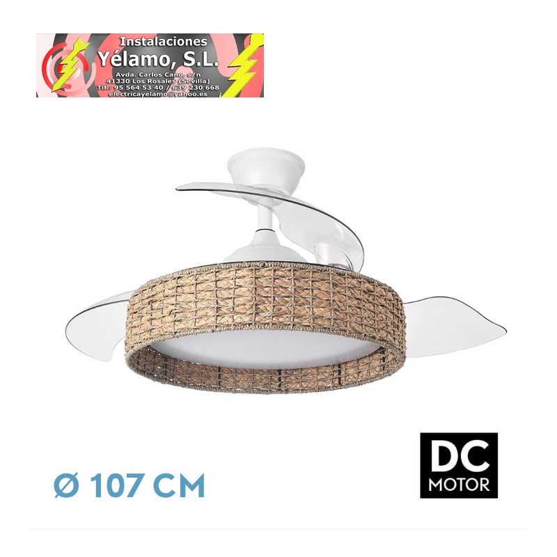 VENTILADOR DC CANARIO 59W BLANCO/NATURAL 3ASP.107D 6980LM 3000-4500-6500K REG.INTENSIDAD+REMOTO+MEMORIA+TEMPORIZADOR