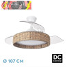 VENTILADOR DC CANARIO 59W BLANCO/NATURAL 3ASP.107D 6980LM 3000-4500-6500K REG.INTENSIDAD+REMOTO+MEMORIA+TEMPORIZADOR