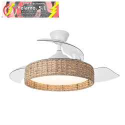 VENTILADOR DC CANARIO 59W BLANCO/NATURAL 3ASP.107D 6980LM 3000-4500-6500K REG.INTENSIDAD+REMOTO+MEMORIA+TEMPORIZADOR