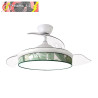 VENTILADOR DC MODA 72W BLANCO/HOJA VERDE 91D 3ASPAS 7200LM 3000K,4000K,6000K REMOTO+MEMORIA+TEMPORIZADOR