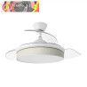 VENTILADOR DC MODA 72W BLANCO/CAÑIZO BLANCO 108D 3ASPAS 7200LM 3000K,4000K,6000K REMOTO+MEMORIA+TEMPORIZADOR