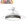 VENTILADOR DC MODA 72W BLANCO/TETRIS GRIS 108D 3ASPAS 7200LM 3000-4000-6000K REMOTO+MEMORIA+TEMPORIZADOR