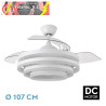 VENTILADOR 72W DC KAI BLANCO 3 ASPAS TRANSP. 6VEL 3COLORES 43/58X50/107 C/REMOTO,MEMORIA Y TEMP.6120LM