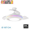 VENTILADOR DC PITUFO 57W BLANCO 3ASP107D 3990LM RGB 3000-4500-6500K REG.INTENSIDAD+REMOTO+MEMORIA+TEMPORIZADOR