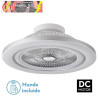 VENTILADOR 72W DC MATO NIQUEL 5ASPAS TRANSP. 22X58X58cm 6VEL. 3 COLORES C/REMOTO,MEMORIA,TEMPORIZ Y REG.INTENSIDAD 6120LM