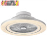 VENTILADOR 72W DC MATO NIQUEL 5ASPAS TRANSP. 22X58X58cm 6VEL. 3 COLORES C/REMOTO,MEMORIA,TEMPORIZ Y REG.INTENSIDAD 6120LM