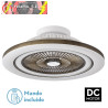 VENTILADOR 72W DC MATO CUERO 5ASPAS TRANSP. 22X58X58cm 6VEL. 3COLORES C/REMOTO,MEMORIA,TEMPORIZ Y REG.INTENSIDAD 6120LM
