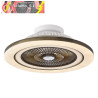 VENTILADOR 72W DC MATO CUERO 5ASPAS TRANSP. 22X58X58cm 6VEL. 3COLORES C/REMOTO,MEMORIA,TEMPORIZ Y REG.INTENSIDAD 6120LM