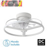 VENTILADOR 60W DC BORA BLANCO 8 ASPAS TRANSP. 21X50X50cm 6VEL. 3COLORES C/REMOTO, MEMORIA, TEMPORIZADOR Y REG.INTENSIDAD 5100LM