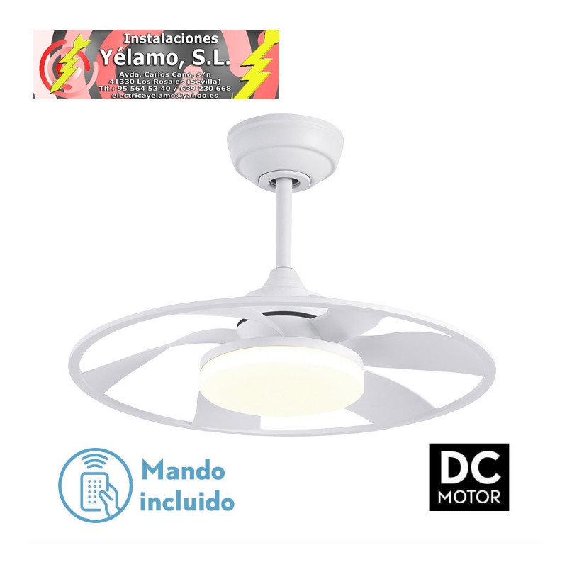 VENTILADOR DC CELSIUS 26W BLANCO 6 ASPAS 55D 2950LM 3000-4000-6500K 6VEL. REMOTO, MEMORIA Y TEMPORIZADOR