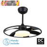 VENTILADOR DC CELSIUS 26W NEGRO 6 ASPAS 55D 2950LM 3000-4000-6500K 6VEL. REMOTO, MEMORIA Y TEMPORIZADOR