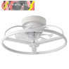 VENTILADOR DC ANUSKA 60W BLANCO/ORO 8 ASPAS 6 VELOC. 70D 5100LM 3COL REMOTO,MEMORIA,REG.INTENSIDAD,TEMPORIZADOR