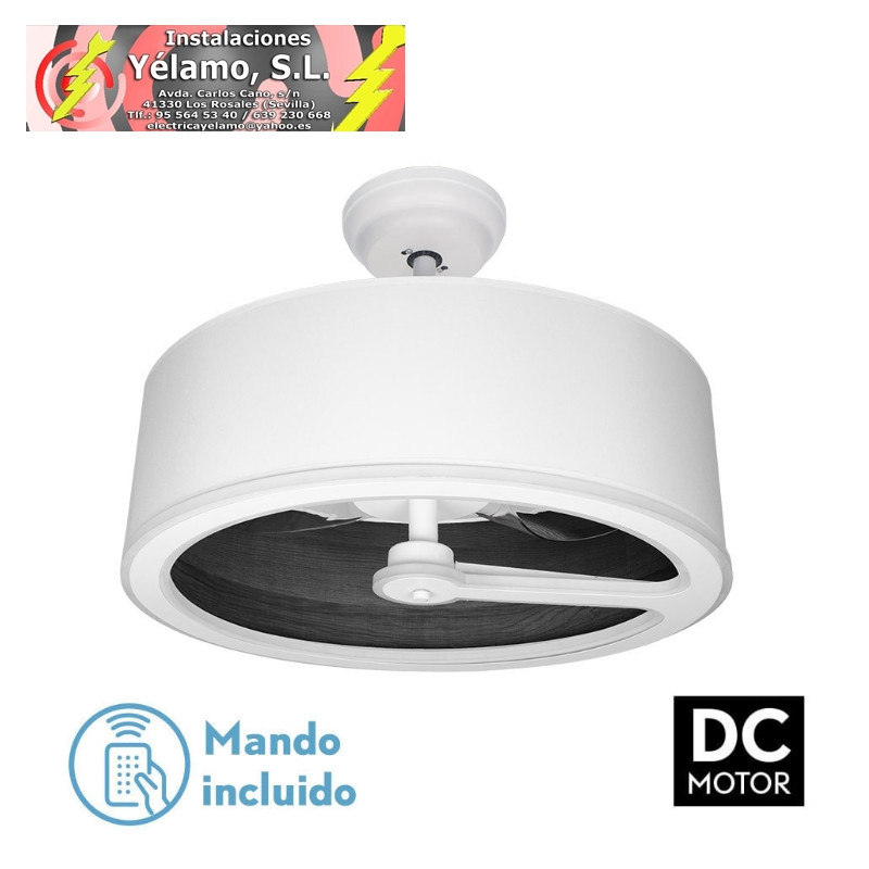 VENTILADOR DC TATIANA 110W BLANCO/MAD.NEGRA 3 ASPAS 62D 3000-4000-6000K 9350LM REMOTO,MEMORIA,TEMPORIZADOR