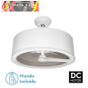 VENTILADOR DC TATIANA 110W BLANCO/MAD.GRIS 3 ASPAS 62D 3000-4000-6000K 9350LM REMOTO,MEMORIA,TEMPORIZADOR