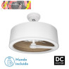VENTILADOR DC TATIANA 110W BLANCO/MAD.OSCURA 3 ASPAS 62D 3000-4000-6000K 9350LM REMOTO,MEMORIA,TEMPORIZADOR