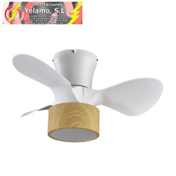 VENTILADOR DC 24W NATASHA CAÑIZO/BLANCO-HAYA 70D 3 ASPAS 6VEL. 2390LM 3 ASPAS 6VEL. 2390LM 3 COLORES REMOTO,MEMORIA,TEMPORIZADOR