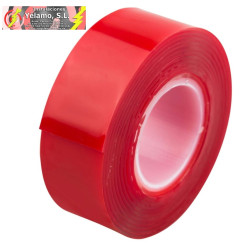 CINTA ADHESIVA DOBLE CARA ALTA RESISTENCIA 19mm x 1,5m. TRANSPARENTE. BLISTER 1 ROLLO