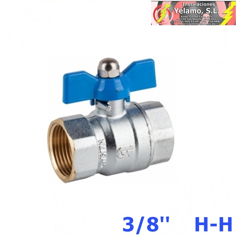LLAVE DE BOLA PALOMILLA 3/8'' H-H